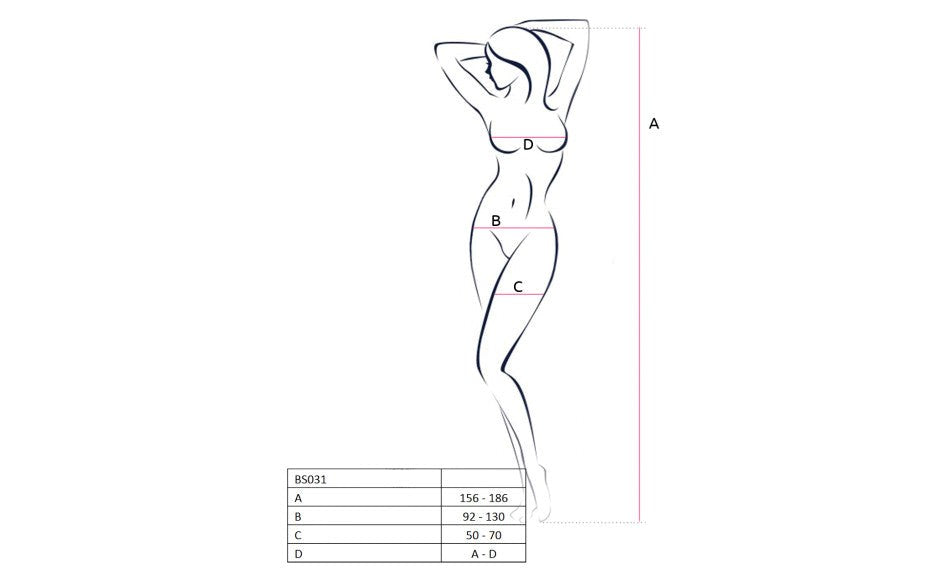 Passion Lingerie BS031 Open Cup Womens Bodysuit One Size White Seductive Design - - Teddies and Bodysuits