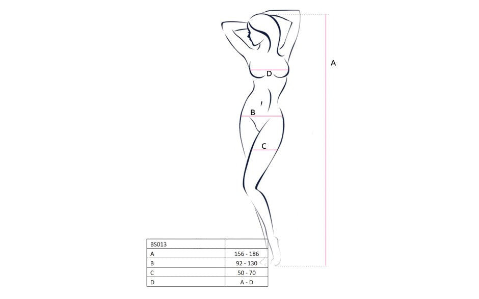 Passion Lingerie Womens Bodystocking BS013 One Size Black Fishnet Design - - Body Stockings