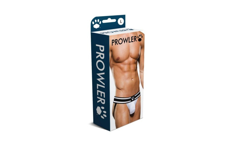 Prowler Sexy Mens Jock White and Black Athletic Support Design - - Jocks and G-Strings
