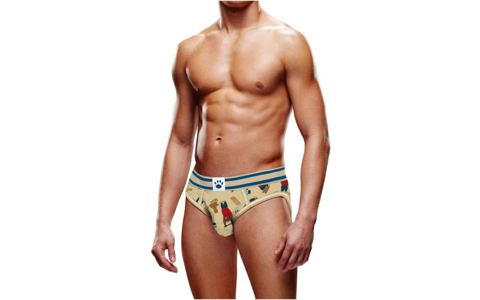 Prowler Lumberbear Open Back Mens Brief Playful Design Open Back - - Mens Briefs And Boxers