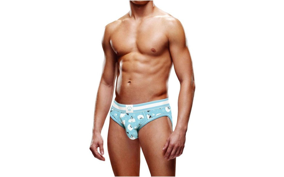 Prowler Winter Open Back Comfortable Stretchy Mens Brief with Arctic Design - - Mens Briefs And Boxers