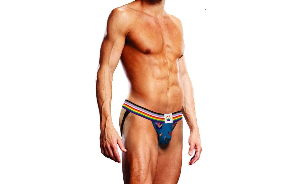 Prowler Pixel Art Gay Pride Collection Mens Jockstrap with Rainbow Waistband - - Jocks and G-Strings