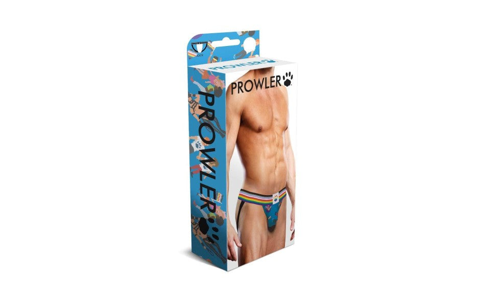 Prowler Pixel Art Gay Pride Collection Mens Jockstrap with Rainbow Waistband - - Jocks and G-Strings
