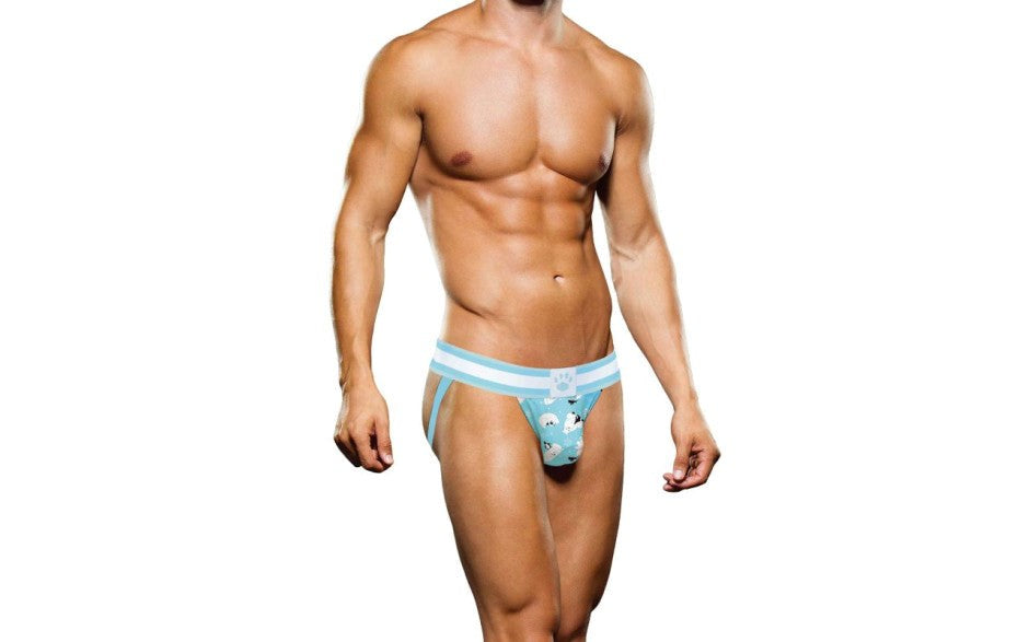 Prowler Winter Animals Mens Jock Strap Blue White Seasonal Support - - Jocks and G-Strings