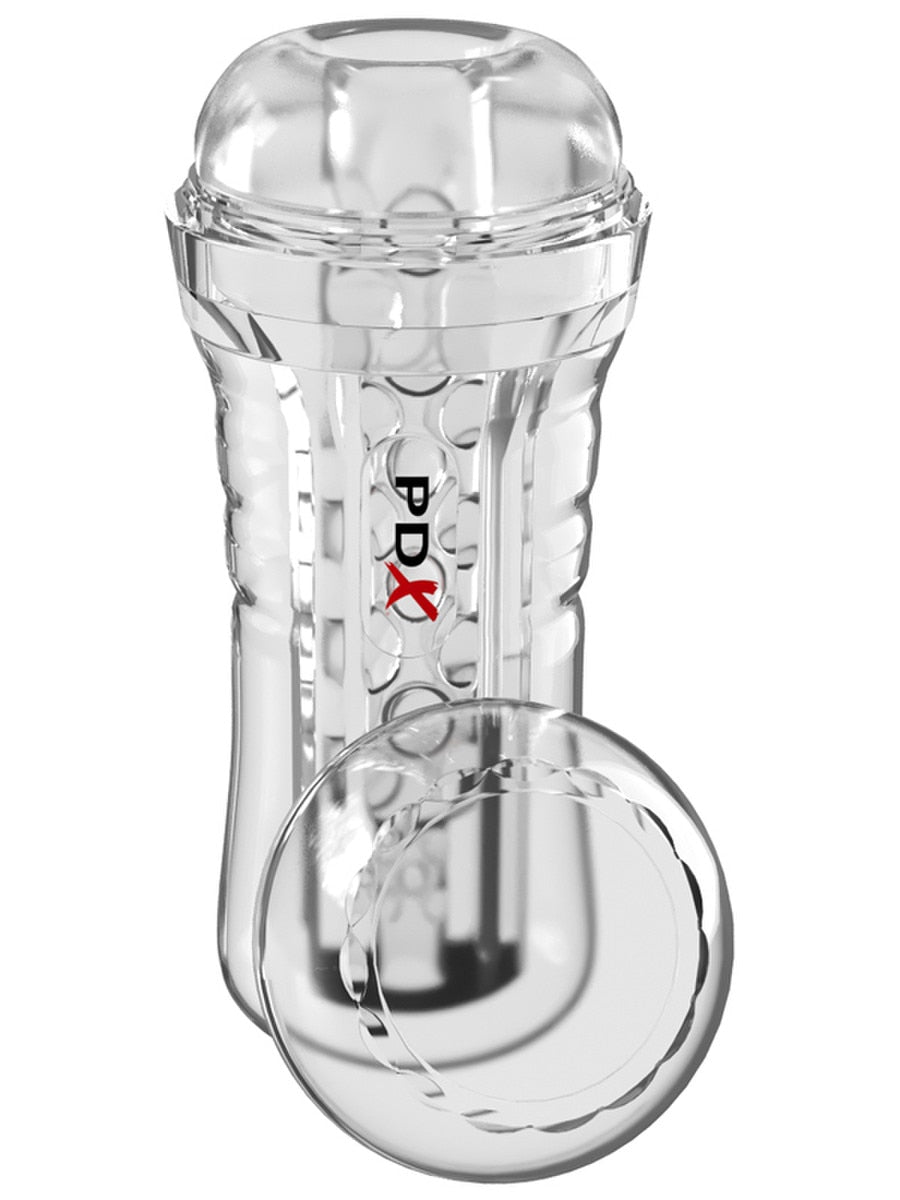 PDX Elite ViewTube See-Thru EZ-Grip Male Stroker - - Masturbators and Strokers