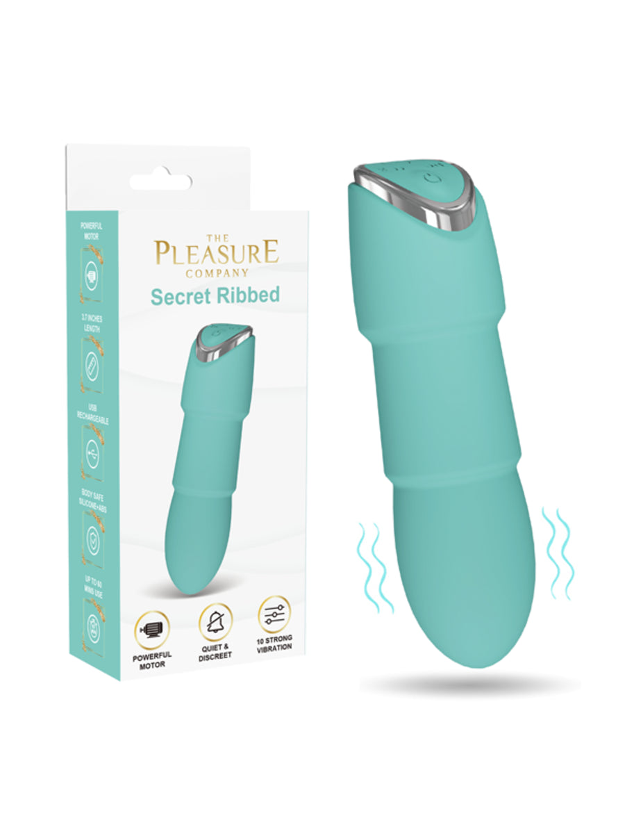 Full Circle Secret Ribbed USB Rechargeable Bullt Vibe - - Bullet Vibrators