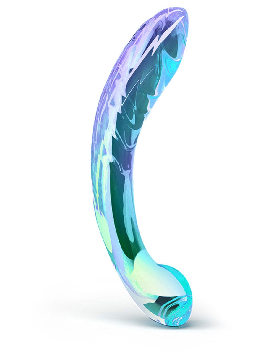Biird Kalii Curved Borosilicate Glass G Spot Dildo - - Glass Sex Toys
