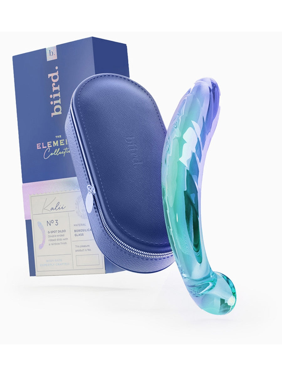 Biird Kalii Curved Borosilicate Glass G Spot Dildo - - Glass Sex Toys