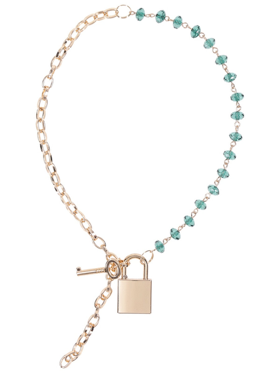 Sportsheets Indica Crystal Day Bondage Collar - Emerald - Collars and Leads