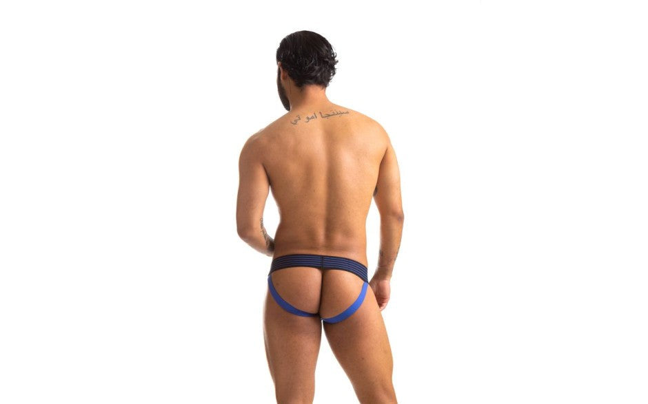 Sport Fucker Rally Mens Jock Strap Blue and Black Premium Support - - Jocks and G-Strings