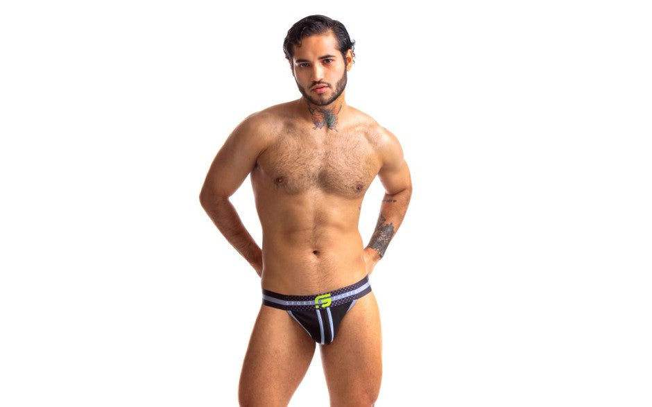 Sport Fucker Jersey Mens Jock Strap Black Premium Cotton Support - - Jocks and G-Strings