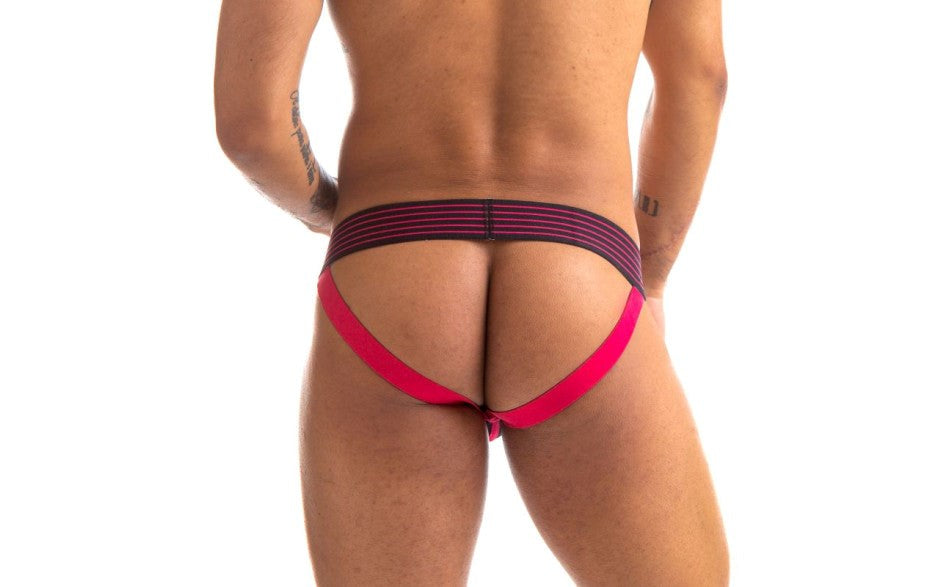 Sport Fucker Rally Mens Sexy Jock Strap Black and Red Premium Support - - Jocks and G-Strings