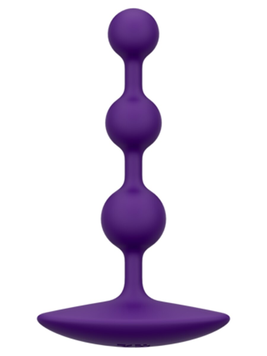 Love Honey Romp Amp Flexible Silicone Anal Bead - Purple - Anal Beads and Balls