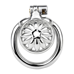 BDStyle Sunflower Shape Steel Male Chastity Cage - - Male Chastity
