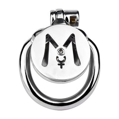BDStyle M Flat Metal Male Chastity Device Inverted - - Male Chastity