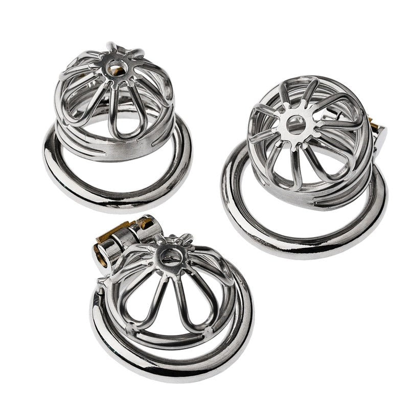 BDStyle Petal Metal Male Chastity Cage Large Flat Ring - - Male Chastity