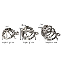 BDStyle Petal Metal Chastity Cage With Small Bent Ring - - Male Chastity