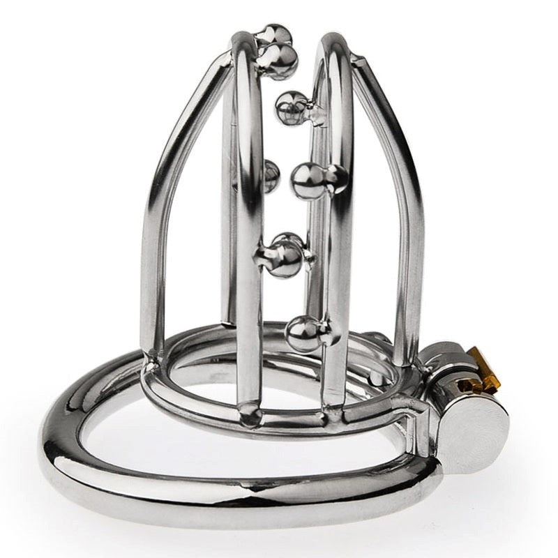 BDStyle Chastity Opening Cage With Chastity Lock Flat Ring - - Male Chastity
