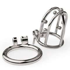 BDStyle Chastity Opening Cage With Chastity Lock Bent Ring - - Male Chastity