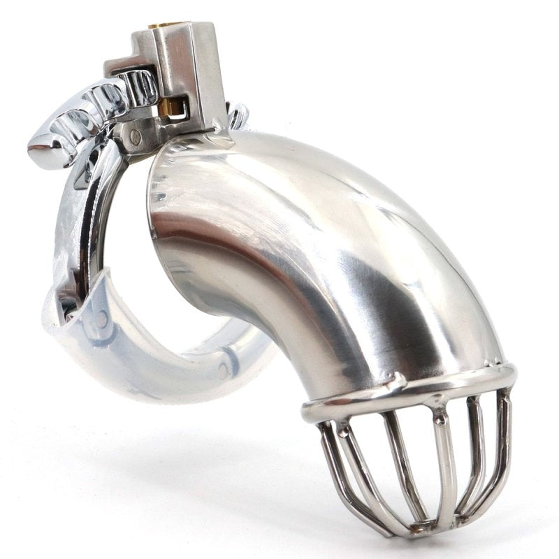 BDStyle Gear Adjustable Ring Stainless Steel Cock Cage - - Male Chastity