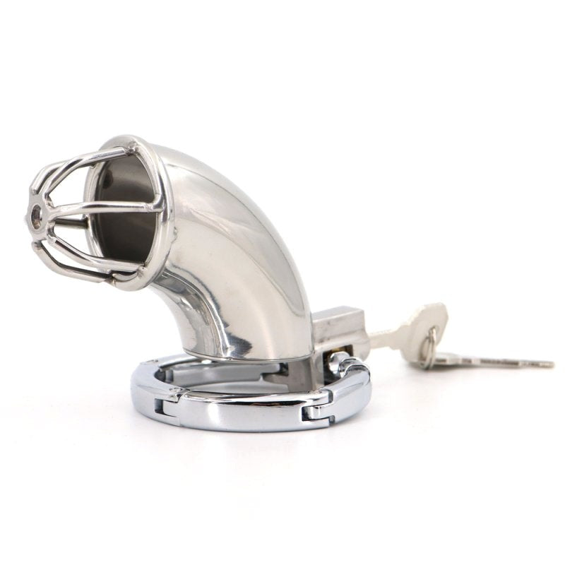BDStyle Gear Adjustable Ring Stainless Steel Cock Cage - - Male Chastity