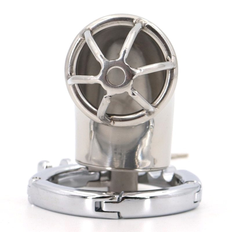 BDStyle Gear Adjustable Ring Stainless Steel Cock Cage - - Male Chastity