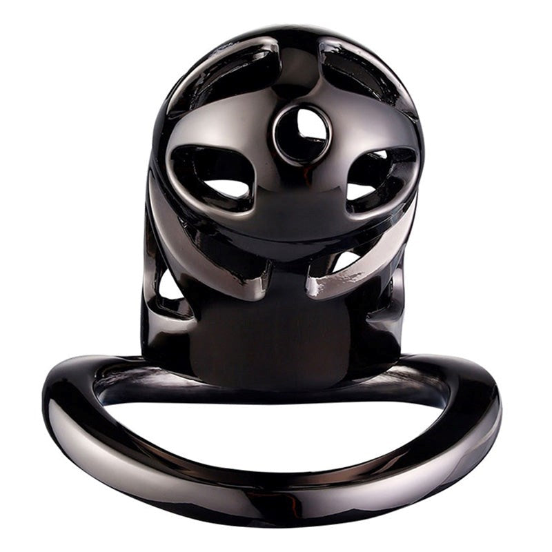 BDStyle Black Mens Chastity Cage Locked with 3 Active Sizes Rings - - Male Chastity