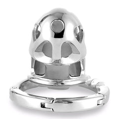 BDStyle Adjustable Ring and Invisible Vertical Lock Cock Cage - - Male Chastity