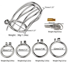 BDStyle Classic Small Banana Male Chastity Cage Hide Lock - - Male Chastity