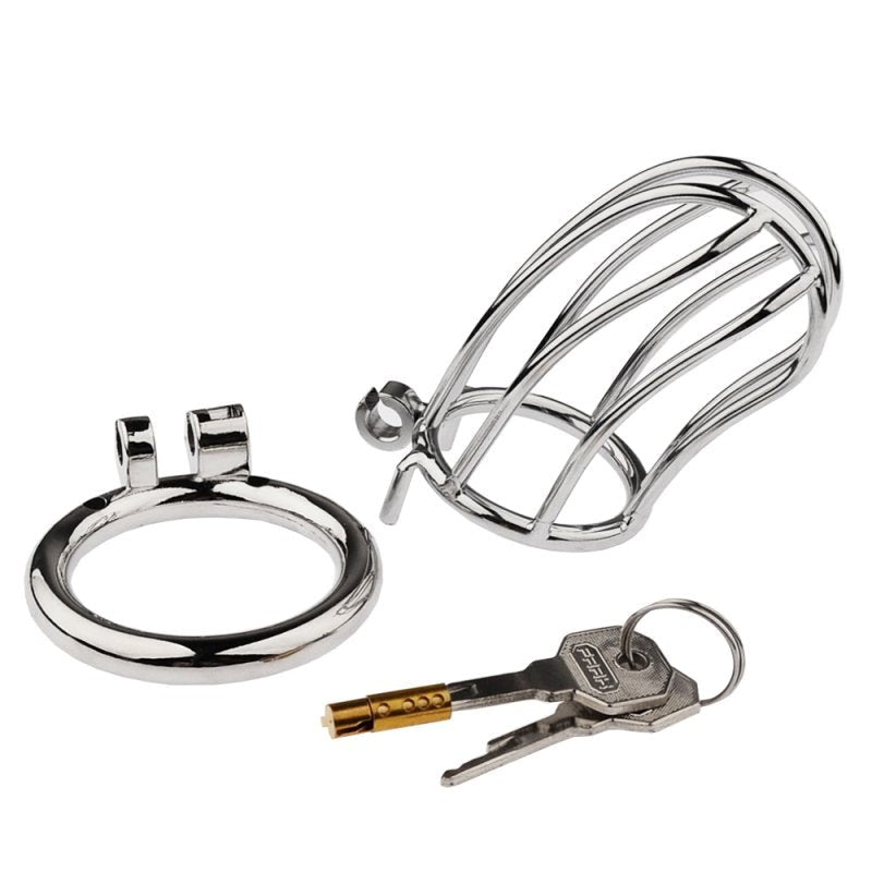BDStyle Classic Small Banana Male Chastity Cage Hide Lock - - Male Chastity