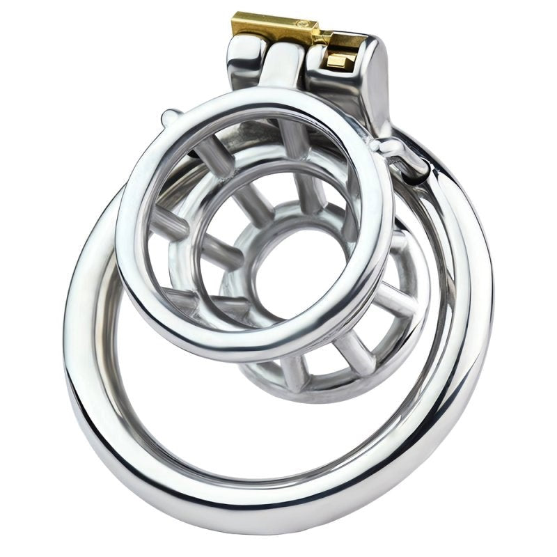 BDStyle Stuck In Male Chastity Cage With Flat Ring - - Male Chastity