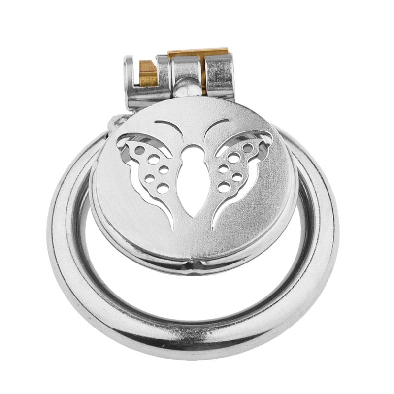 BDStyle Butterfly Flat Metal Male Chastity Cage - - Male Chastity