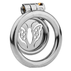 BDStyle Butterfly Flat Metal Male Chastity Cage - - Male Chastity