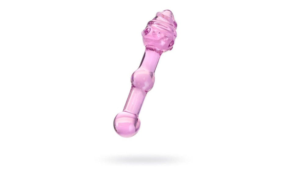 Sexus Glass Sexus Unisex Glass Dildo 17cm Pink Premium Body Safe Design - - Glass Sex Toys