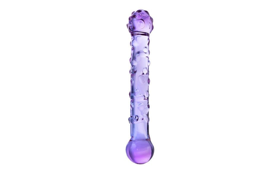 Sexus Glass Dual Ender Glass Dildo Duo 19.6cm Pink Medical Grade Glass - - Glass Sex Toys