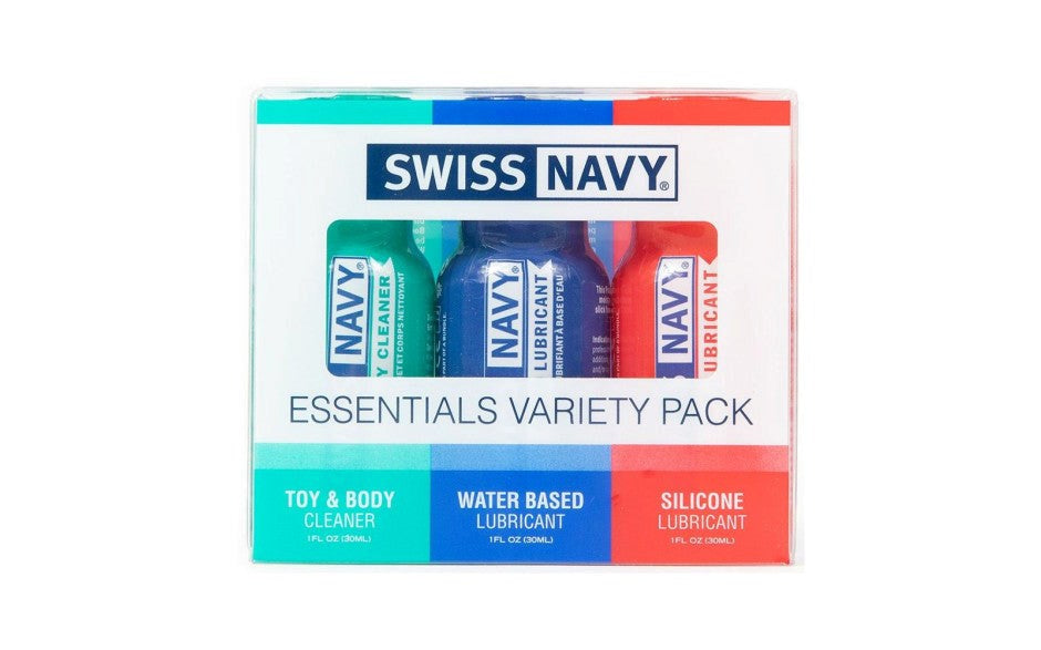 Swiss Navy Essentials Adult Lubricant Travel Kit 30ml TSA Compliant Set - - Massage Oils and Lubricants
