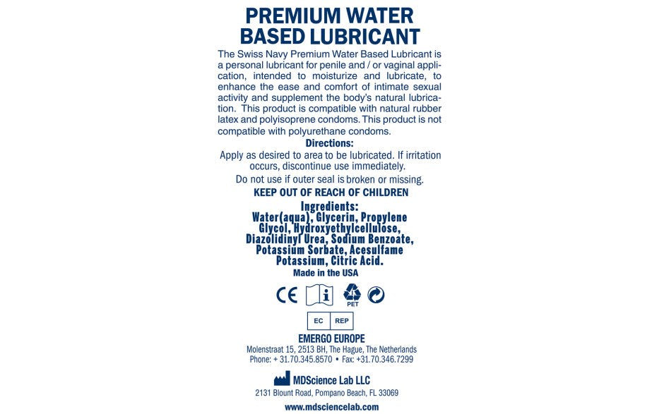 Swiss Navy Sensual Water Based Arousal Gel 29ml Enhanced Sensation Formula - - Water Based Lubes