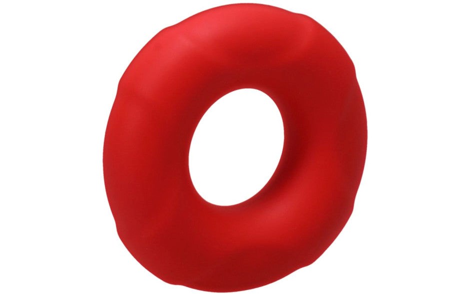 Tantus Buoy Stretchy Silicone Mens Cock Ring Medium Crimson - - Stretchy Cock Rings
