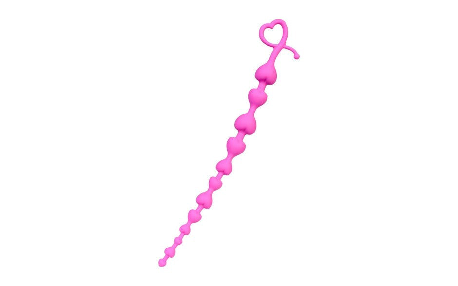 ToDo Sweety Long Silicone Anal Chain 18.5cm Pink Graduated Anal Beads - - Anal Beads and Balls
