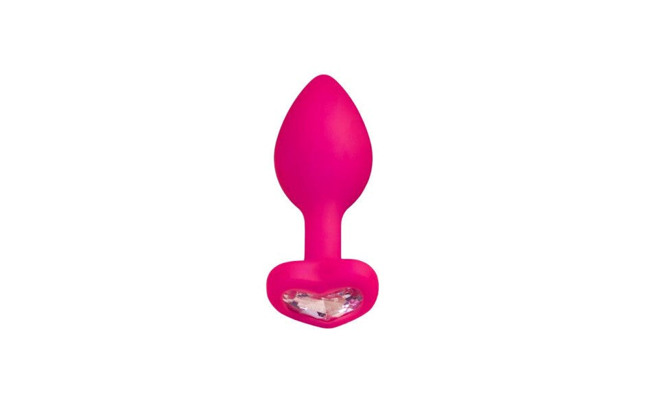 ToDo Diamond Heart Silicone Anal Plug with Decorative Heart Jewel Base - - Butt Plugs