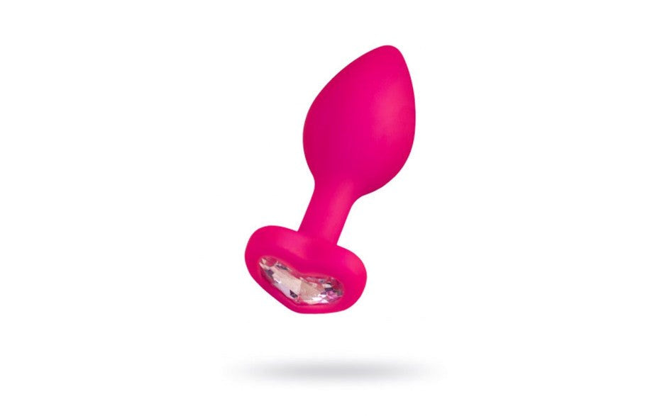 ToDo Diamond Heart Silicone Anal Plug with Decorative Heart Jewel Base - - Butt Plugs