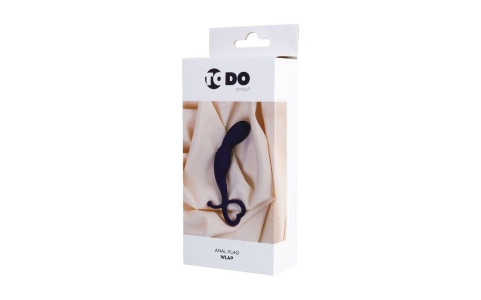 ToDo Wlap Curved Head Silicone Anal Plug with Wave Relief Texture - - Butt Plugs