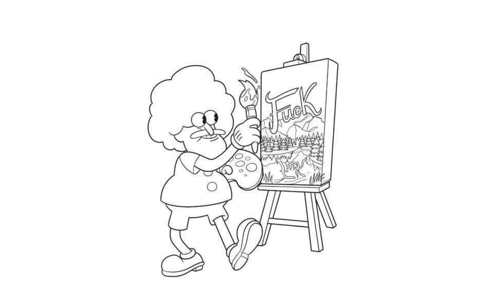 Wood Rocket Suck My Crayon Swear Word Adult Colouring Book Premium Format - - Party Gifts and Novelties