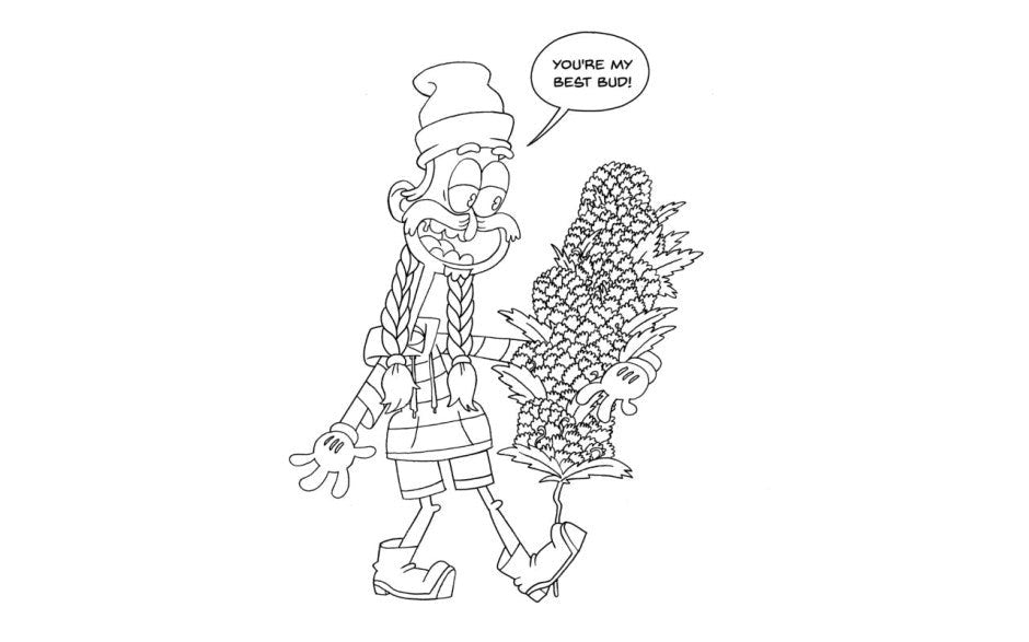 Wood Rocket High AF Adult Colouring Book Cannabis Culture Creative Expression - - Party Gifts and Novelties