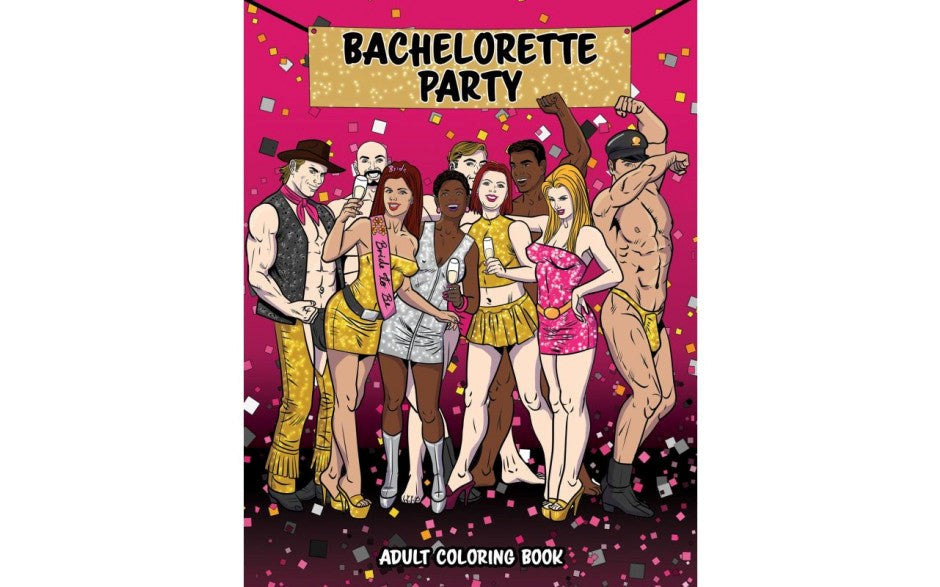 Wood Rocket Bachelorette Party Colouring Book 24 Adult Illustrations - - Party Gifts and Novelties