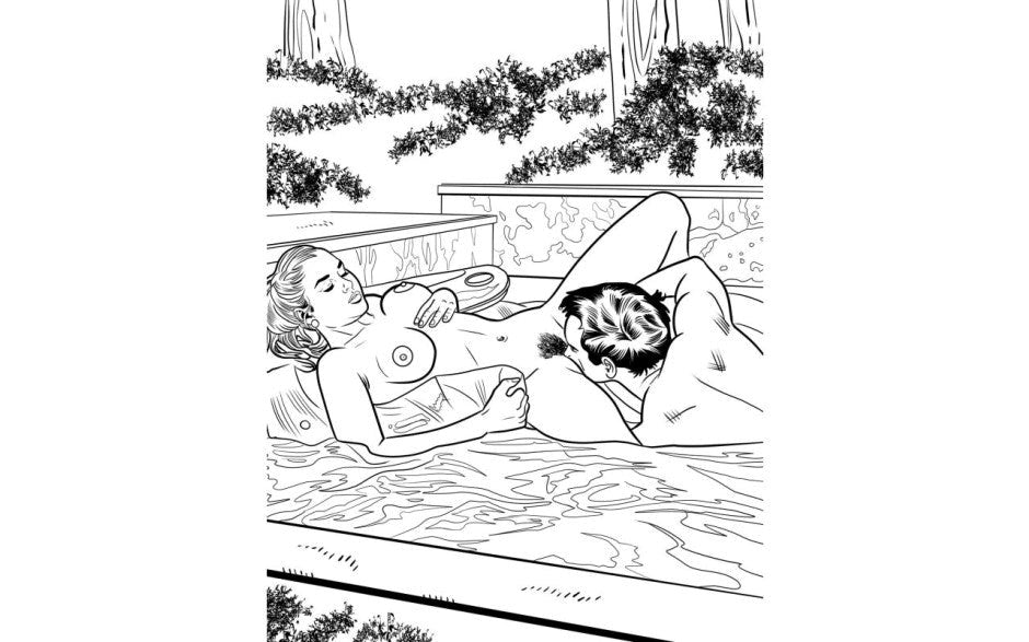 Wood Rocket Oral Sex Adult Colouring Book with 24 Intimate Art Pages - - Party Gifts and Novelties