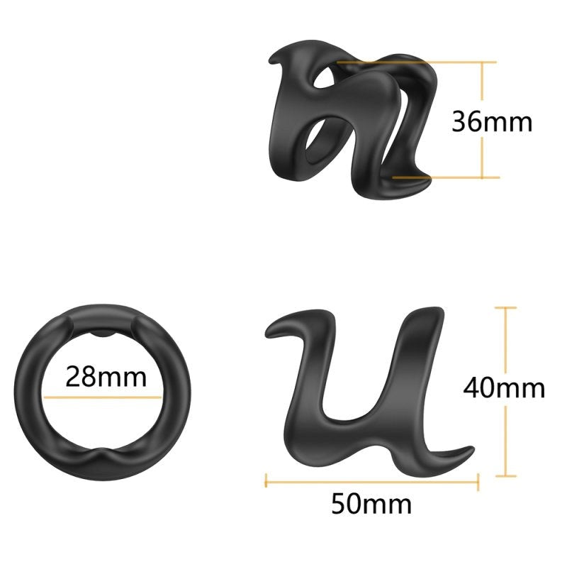 BDStyle Penis Ring U Model Mens Cock Rings - - Silicone Cock Rings