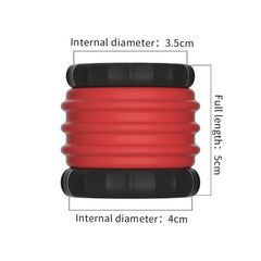 BDStyle Male Scrotum Testicle Squeeze Cock Rings - Red - Stretchy Cock Rings