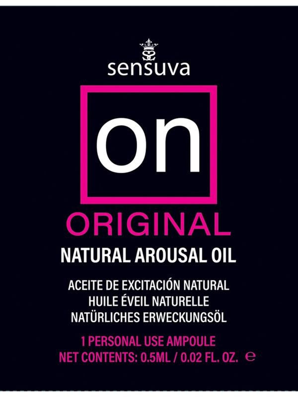 Sensuva On Original Arousal Adult Massage Oil Ampoule Single Use Stimulation - - Massage Oils and Lubricants