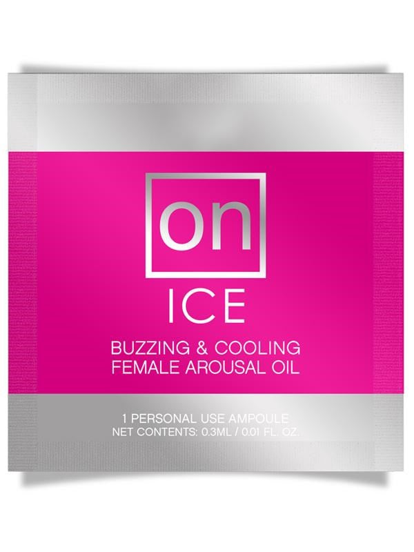 Sensuva On Ice Arousal Oil Single Use Ampoule Packet with Cooling Peppermint - - Massage Oils and Lubricants